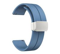 CBFAFKUGK 20mm 22mm Strap Fit For Samsung Galaxy watch 4/5 pro/classic/gear s3/active 2 Sport Silicone Magnetic Buckle Fit For Huawei GT 2 2e 3 band(US,20MM)