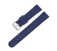 CBFAFKUGK 20mm 22mm Waterproof Waffle Silicone Strap Fit For Seiko Fit For Samsung Fit For Huawei Watch Sport Men's Diving Rubber Watch Bracelet Quick Release(Blue-silver buckle,22mm)