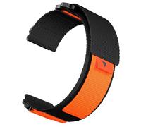 CBFAFKUGK 26mm 22mm Hook Loop Nylon Strap Fit For Garmin Fit For Fenix 7 7X Pro 6/Epix Pro Gen 2 47mm 51mm/Fit For Enduro/Fit For Forerunner 965 955 Watch Band(Black Orange,26mm)