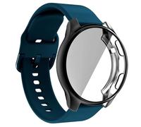 CBFAFKUGK 2in1 Strap + Case Fit For OnePlus Watch 46mm Protector Cover Silicone Smart Watchband Bracelet TPU Bumper Combination(2)