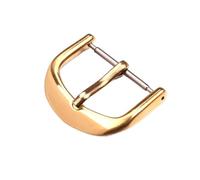 CBFAFKUGK 316L Solid Stainless Steel Watch Buckle Silver Gold Polished Watch Band Strap Clasp 12 14 16 18 20 22mm Clock Accessories(Gold,18mm)