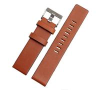 CBFAFKUGK Cow Leather Strap Fit For DIESEL Watchband Fit For DZ7312 | DZ4323 | DZ7257 With Stainless Steel Pin Buckle Strap24 26 27 28 30mm Bands(Light brown silver,26mm)