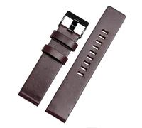 CBFAFKUGK Cow Leather Strap Fit For DIESEL Watchband Fit For DZ7312 | DZ4323 | DZ7257 With Stainless Steel Pin Buckle Strap24 26 27 28 30mm Bands(Dark brown black,22mm)