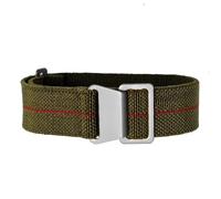CBFAFKUGK Elastic Nylon Watchband Fit For Samsung Galaxy 3 41 45mm Watch Strap Fit For Amazfit Troops Parachute Backpack Bracelet 20mm 22mm(Green red-S,20mm)