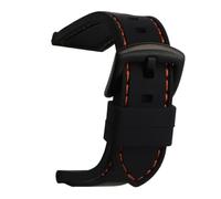 CBFAFKUGK Generic Watchband Silicone Rubber Watch Strap Bands Waterproof 20mm 22mm 24mm 26mm Watches Belt(Orange B,26mm)