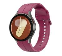 CBFAFKUGK Silicone Strap Fit For Samsung Galaxy Watch 7/6/5/4 40mm 44mm 5 Pro No Gap Bracelet Galaxy Watch 6 4 Classic 47mm 43mm Band(Official wine red B,Watch 7 40mm)