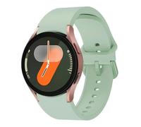 CBFAFKUGK Silicone Strap Fit For Samsung Galaxy Watch 7/6/5/4 40mm 44mm 5 Pro No Gap Bracelet Galaxy Watch 6 4 Classic 47mm 43mm Band(Light green,Watch 7 44mm)