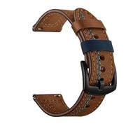 CBFAFKUGK Universal Genuine Leather Strap Fit For Huawei Watch GT 2 Strap 20mm 22mm Replacement Watchband Fit For Samsung Galaxy Watch 42mm 46mm(Brown,22mm)