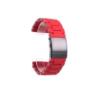 CBFAFKUGK Watch Accessories Fit For DIESEL Strap 28mm Black Knight DZ7396 DZ7370 DZ4289 Plastic-Clad Steel Bracelet Men's Strap(Red)