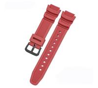 CBFAFKUGK Watch Strap 18mm Fit For CASIO AE1200 / 1300/1000 W-219 Replacement Silicone Rubber Watch Band Men's Wristband Bracelet Accessorie(Red B)