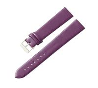 CBFAFKUGK Watchband 20mm 22mm Soft Watch Strap Handmade Leather With Rose Gold Black Buckle(Purple silver,20mm)