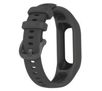 CBFAFKUGK Watchband Fit For Garmin Vivosmart 5 Strap with Case Sport watch band Soft Silicone wrist bezel frame Fit For Smart5(Dark grey,L)