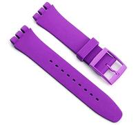 CBFAFKUGK Waterproof Silicone Watchband Fit For Swatch Soft Rubber Bracelet Men Women Replacement Wristband 16/17/19/20mm Strap Accessories(Purple,20mm)