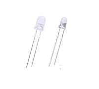 CBFMFVFROR 100pcs Dc Led Emitting Diode 12v 5v 3mm 5mm Super Bright Warm White Red Blue With Resistanc fit for Car Dashboard Indicator Light(White,3mm 5-12V 100PCS)