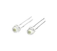 CBFMFVFROR 100pcs LED bead 5V 12v f5 f3 hat lamp white red green blue yellow chip(White,12V 5mm)