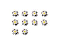 CBFMFVFROR 10PCS 12V 24V DC LED High Power Single Color Bead 1W 3W with Aluminum Plate Warm White Yellow Lamp Chip(1W-Natural(16mm),DC 12V)