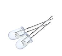 CBFMFVFROR 50-100pcs 3V LED bulbs emitting diodeTransparent Round 5mm super bright water clear Green Red white Yellow Blue Light diode(50pcs Red)