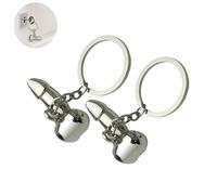 Cbhoktyue 2 Pcs Male Key Chain for Lovers, Metal Sexy Keyrings Keyring Cock Keychains Woman Man Car Key