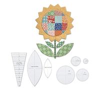 cbincn 7Pcs Sunflower Quilt Template Set, Multipurpose Patchwork Sewing Ruler, DIY Acrylic Quilting Stencil Quilting Templates Quilting Rulers, for Painting on Wooden Walls Home Decor
