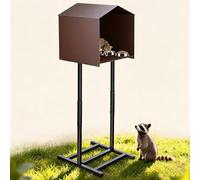 CBKKLHY Outdoor Elevated Cat Feeding Station Weatherproof Cat Shelter Feral Stray Cats House for Food and Water