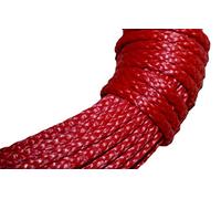 CBKnot Samson Premium Amsteel Blue 1/8" Black and Silver Strong Dyneema Fiber with 2,300 lb. tensile Strength. Torque Free with Low Stretch, 12 Strand, Easy to Splice (1/8" x 75', Red)