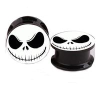 CBLdf 2 PCS Acrylic Ear Tunnels Plugs Piercing Expander 4-16mm -Joker+Devil's Eye Series-Gauges Ear Plug Piercing Expander (Color : A-3, Size : 4mm)