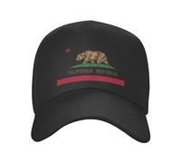 CBLdF Unisex Baseball Cap Fashion Hip Hop Personalized Bear California Republic Flag Baseball Cap Sports Men Women's Adjustable Dad Hat Autumn