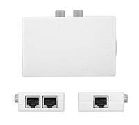 Cblecc UTP STP 2 in 1 out 2 Ports RJ45 LAN CAT Network Switch Selector Internal External Networking Switcher Splitter Box