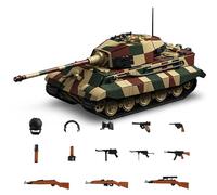 Cbmesmeric Tiger Heavy Tank Building Blocks Set, WWII German Army Truck Construction Kit, Assault Military Vehicle Brick Toys for Teens & Adults, Collectible Gift for History Fans, 1780 PCS