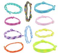 CBMZHF 10Pcs Handmade Friendship Bracelets Set Adjustable Drawstring Closure - Boho Christmas Gifts for Kids Teens Girls Holiday Party