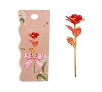 CBMZHF 24K Colorful Galaxy Rose - Valentines Day Gifts for Her, Infinity Artificial Flowers, Eternal Present for Women, Mom, Girlfriend, Wife, Daughter - Mothers Day, Birthday, Christmas (Red)