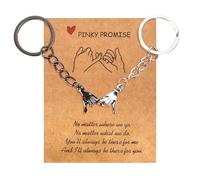 CBMZHF 2Pcs Matching Couple Keyring for Boyfriend Girlfriend His and Hers Gifts Best Friend Bestfriend Birthday Gift, Romantic I Love You Gift for Her Him Long Distance Relationship (Black)