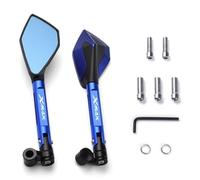 CBNFDKEOI Motorcycle Mirrors Set For XMAX300 XMAX400 XMAX X-MAX 125 250 300 400 2020 Motorcycle Handlebar Rear View Mirrors Blue Anti-glare Mirror(Blue4)
