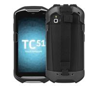 CBQ Rugged Protective Cover with Anti-Slip Hand Strap for Zebra TC51 TC52 TC56 TC57 TC510K Barcode Scanner, Shockproof Bumper Case for Touch Mobile Phone (Black),Only Cover case.