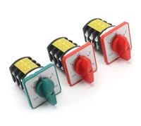 CBQZCHWDKT HZ5D-10/1.7 M05 M06 1.7KW 10A 12 Screws Three-Section Induction electronic starter Transfer Reversible Two Voltage Cam Switch(10A 1.7kW M05 Red)
