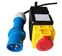 CBQZCHWDKT KOA8 2 In 1 Industrial Pushbutton Switches Emergency Stop Push Button Switch P331 2P+E Socket Replacement