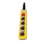 CBQZCHWDKT XAC-A8713 9 Buttons+ stop Rainproof Industrial Crane Hoist Control Push Button Switches 250V 5A Yellow