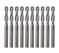 CBRIGHT 10pcs Ball Nose End Mills Cutter Spiral Milling Cutting CNC Router Bits 1/8" 3.175mm Shank,3mm Edge Engraving Cutter Tool Including CNC Router Bits (10PCS Ball Head)