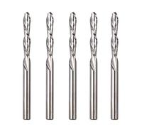 CBRIGHT 2 Flutes CNC Router Bits End Mill 5 pcs 1/8" (3.175 mm) Shank Milling Cutter Tungsten Steel Left Hand 17mm Cutting Edge Tungsten Carbide for Wood MDF Engraving