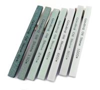 CBRIGHT Sharpening Stone Set,7pcs Knife Whetstone Set Green Silicon Carbide Oil Stone Honing Stone for Knife,Most Bladed&Moldel- 80# 150# 240# 400# 600# 800# 1000# (5.9x0.47x0.24Inch)