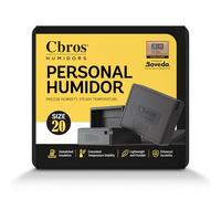 Cbros Humidor 69% Two- Way Humidity Control Box Powered by Boveda, Moisture Absorber, Maintain Freshness and Consistent Temperature Size (Size 20)