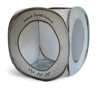 CBROSEY Feline Ruff Home Sweet Home Pop Up Cat Cube. A Collapsible Indoor Cat House. Covered Pet Bed Hideaway Cave for Dogs and Other Pets Too. (Pop Up Cube- Gray)
