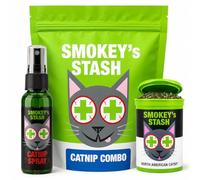 CBROSEY Smokey's Stash Cat Catnip Spray and Dried Organic Catnip Combo Maximum Potency cat nip Bundle