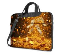 CBRT 17 Inch Laptop Backpack Gold Coins And Dollar Bills Falling From Above Laptop Bag Carry On Backpack Tote Bag For Women(29x38cm)