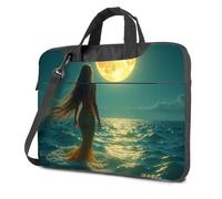 CBRT 17 Inch Laptop Backpack Mermaid Under The Full Moon Laptop Bag Carry On Bag 14 Laptop Sleeve(29x40cm)
