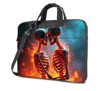 CBRT 17 Inch Laptop Backpack Two Skeletons In Love Glowing With Fiery Passion Laptop Bag Carry On Backpack Tote Bag For Women(29x40cm)