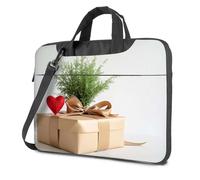 CBRT 17 Inch Laptop Bag A Beautifully Wrapped Gift With A Red Heart And Greenery Laptop Bag Carry On Backpack Tote Bag For Women(29x38cm)