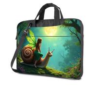 CBRT Black Bag A Fairy Rides A Giant Snail Under A Full Moon Laptop Bag Laptop Bags Laptop Backpack For Women(29x40cm)