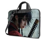 CBRT Black Bag A Samurai Warrior With Intricate Tattoos And A Katana Laptop Bag Laptop Bags Laptop Backpack For Women(26x36cm)