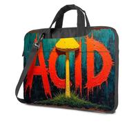 CBRT Black Bag Acid Mushroom Laptop Bag Laptop Case Tote Bag For Women(29x38cm)